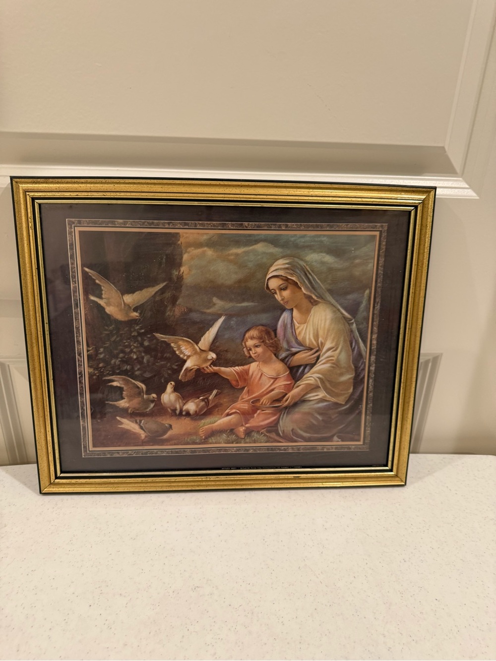 Classic Religious Mother and Child Wall Art  ~ 16“ L x 12.5“ H